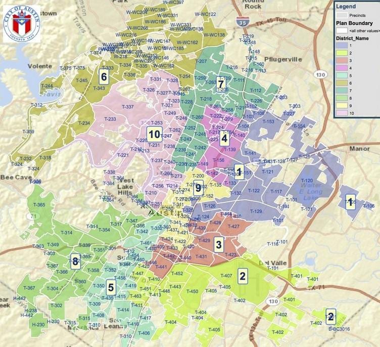 Austin Tx quy hoạch bản đồ