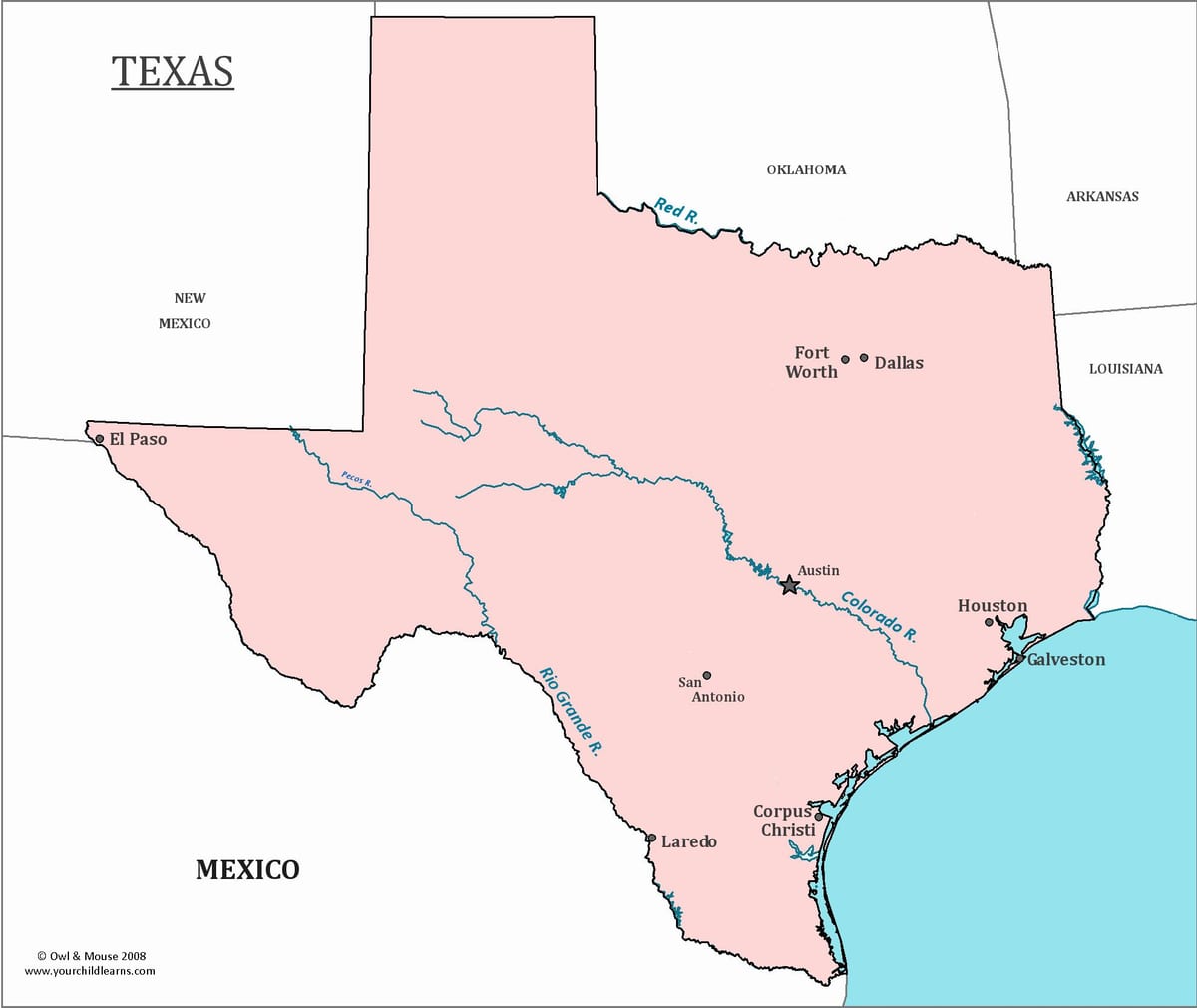 Austin, texas trên bản đồ