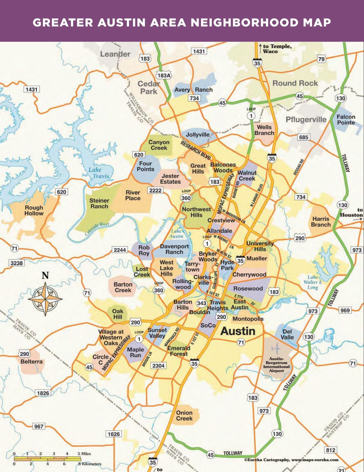 bản đồ của vực Austin