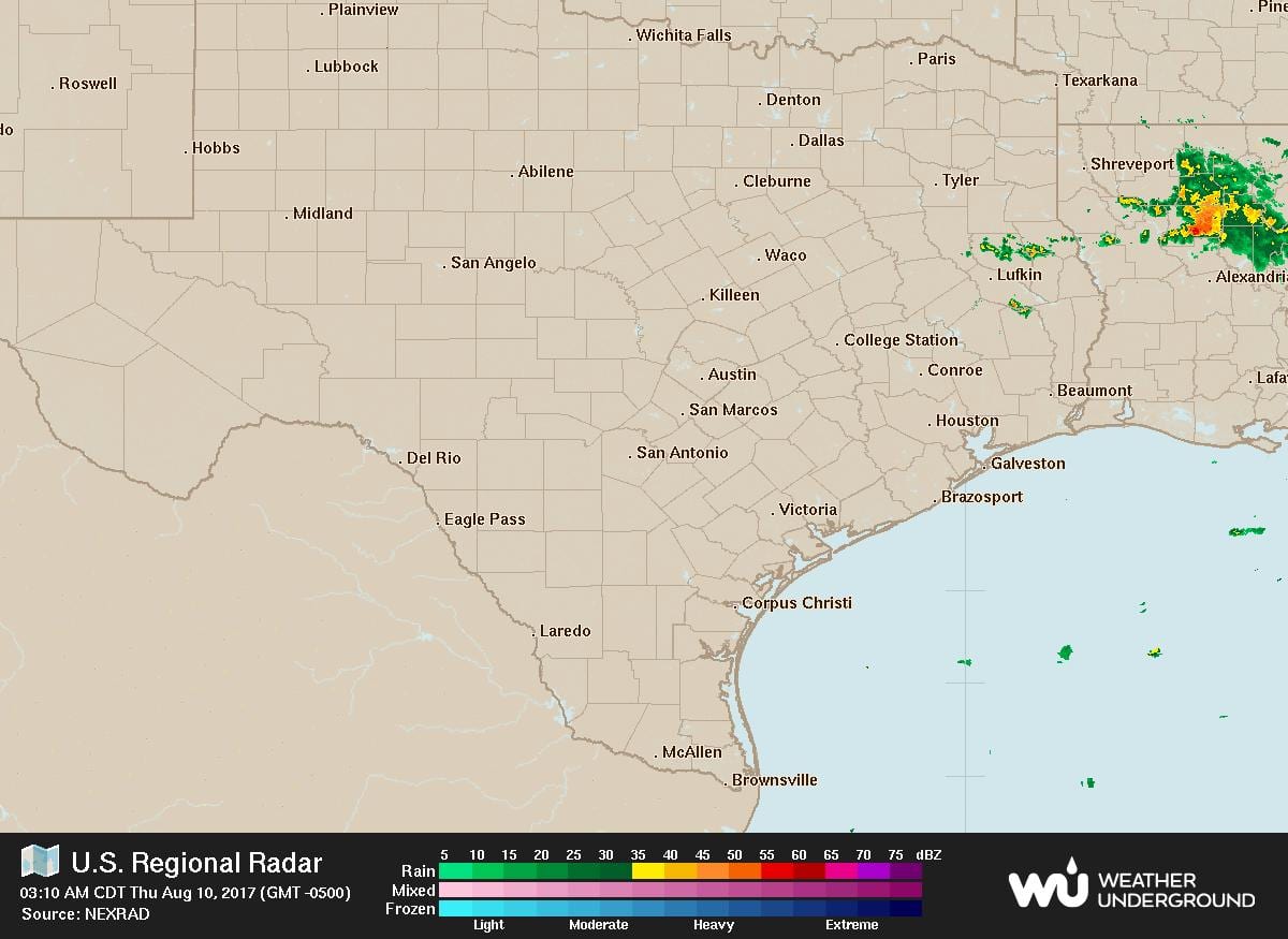 bản đồ của Austin radar