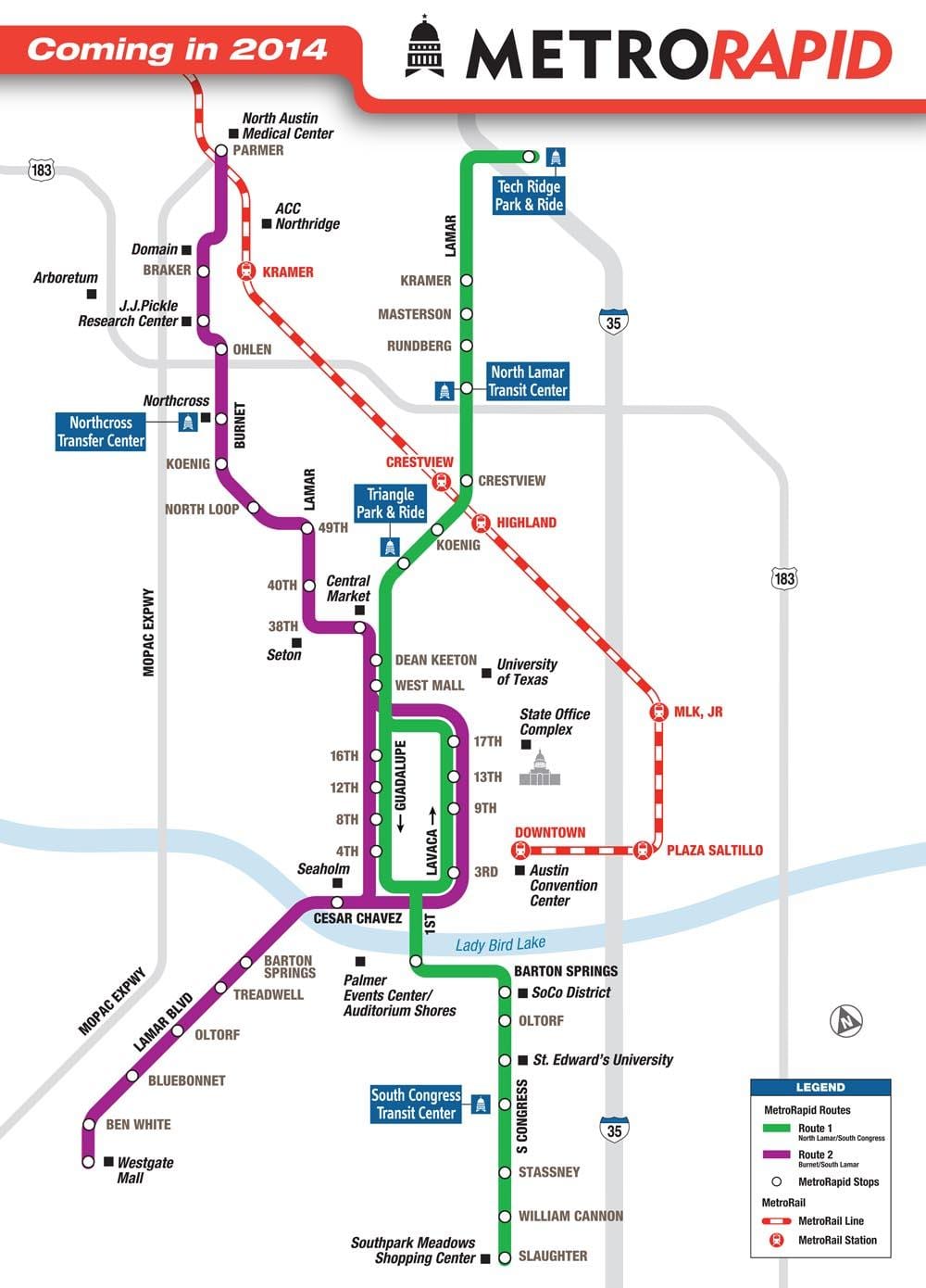 tàu điện ngầm bản đồ Austin