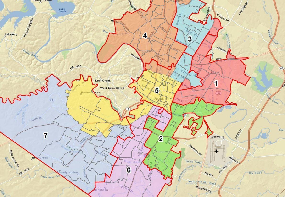 bản đồ của Austin TRƯỜNG