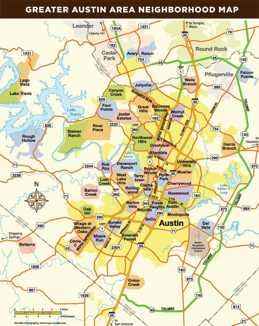 bản đồ của Austin cheyenne khu vực