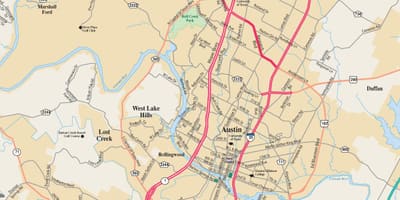 Bản đồ của Austin