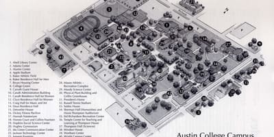 Austin khuôn viên trường đại học bản đồ