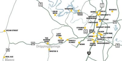 Bản đồ của Austin nhà máy bia