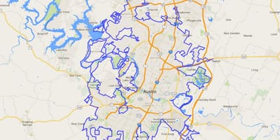 Bản đồ của Austin thành phố