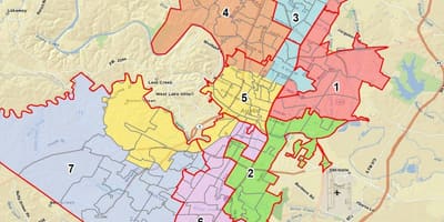 Bản đồ của Austin TRƯỜNG