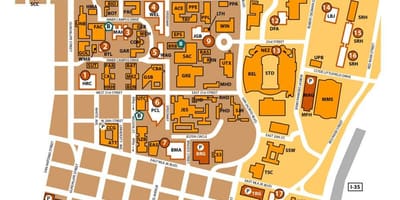 Trường đại học của texas bản đồ trường